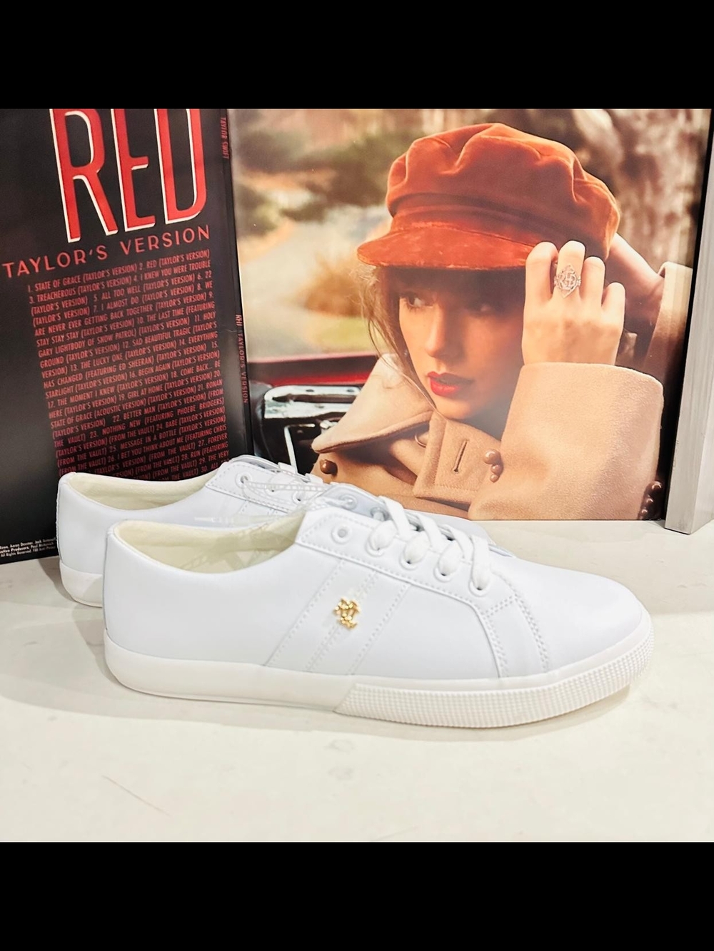 White Lauren Ralph Lauren Leather Sneakers